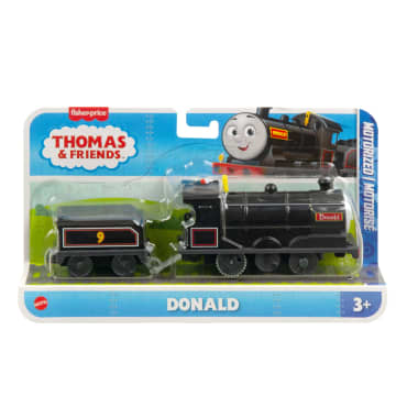 Thomas & Friends Donald Motorized Toy Train Engine With Cargo Car For Preschool Kids - Image 6 of 6