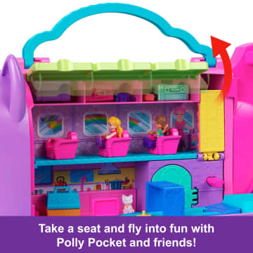 Polly Pocket Kitty Airways Playset With 2 Micro Dolls And Pet, Airplane Travel Toy With Accessories - Image 5 of 6