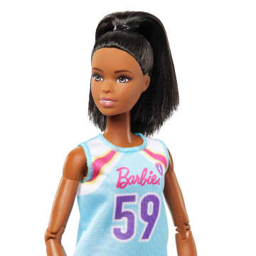 Barbie Made To Move Basketballspielerin-Puppe Und Accessoires, Brünette Puppe Mit Sportdress Und Ball - Bild 2 von 6