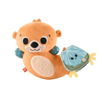 Fisher-Price 2-In-1 Schommelende Otter, Pluchen Zintuiglijk Babyspeelgoed Voor Op De Buik Spelen - Image 6 of 6