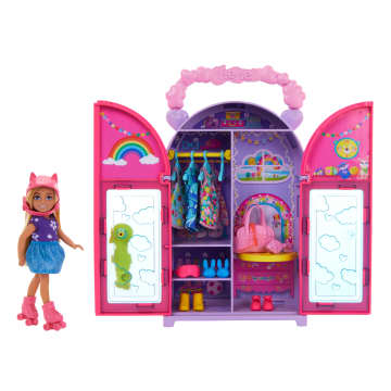 Barbie Chelsea Puppe Und Kleiderschrank-Spielset Mit Kleidung Und Accessoires - Bild 1 von 6