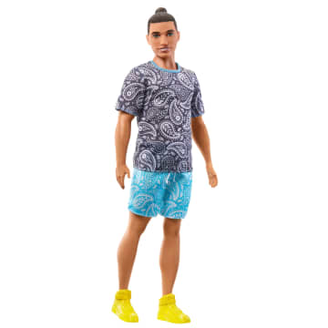 Ken-Puppe, Barbie Fashionistas, Braune Haare Und Paisley-Outfit - Image 1 of 6