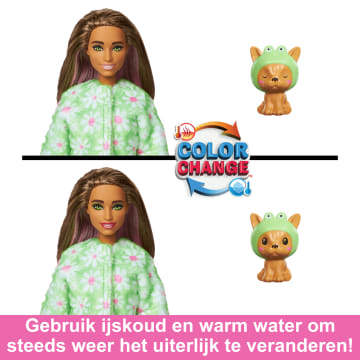 Barbie Cutie Reveal Pop En Accessoires, Met Kostuumthema En 10 Verrassingen, Puppy Als Kikker - Imagen 4 de 6