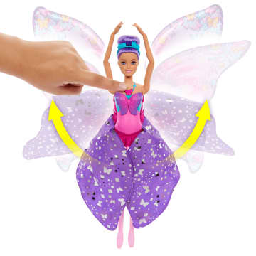 Barbie Dans- En Fladderpop Met 2-In-1 Verandering Van Danseres Naar Vlinder, Paars Haar - Imagen 4 de 6