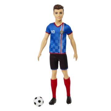 Ken Fußballspieler-Puppe, Kurze Haare, Trikot Mit Der Nummer 10, Fußball, Stollenschuhe, Stutzen, Für Kinder Ab 3 Jahre - Image 4 of 6