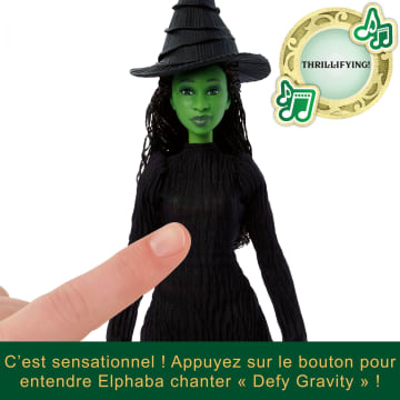 Mattel-Wicked-Poupée Elphaba Chantante Avec Habillages Et Accessoires - Image 3 of 6
