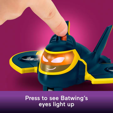 Fisher-Price Dc Batwheels Light-Up 1:55 Scale Toy Cars, Redbird And Batwing, 2-Piece Preschool Toys - Image 4 of 6