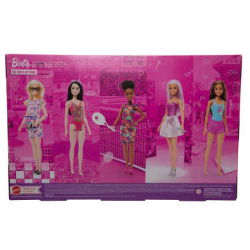 Barbie Careers Set with 5 Dolls Accessories Teacher Swimmer Tennis Player Singer Lifeguard