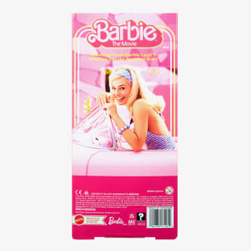 Barbie Le Film Poupée Barbie À Collectionner Inspirée Du Film Barbie Avec Margot Robbie, Avec Combinaison-Pantalon Rose, Lunettes De Soleil Et Foulard Dans Les Cheveux - Imagen 13 de 13