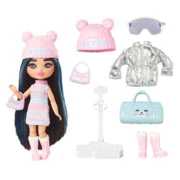 Barbie -Mini Barbie Extra Cool - Poupée voyage en tenue d’hiver - Imagen 1 de 7