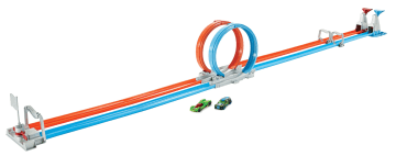 Hot Wheels Doppio Loop E 2 Auto Giocattolo In Scala 1:64 Per Bambini Da 5 A 10 Anni - Image 1 of 6
