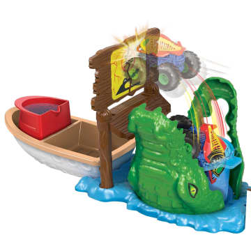Hot Wheels® Monster Trucks Renk Değiştiren Araçlar Timsahdan Kaçış Oyun Seti - Image 4 of 6
