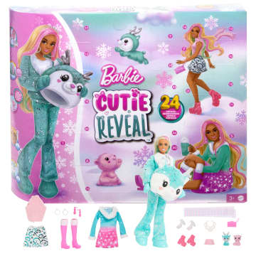 Barbie-Calendrier De L’Avent Cutie Reveal-1 Poupée Et 24 Surprises - Image 1 of 6
