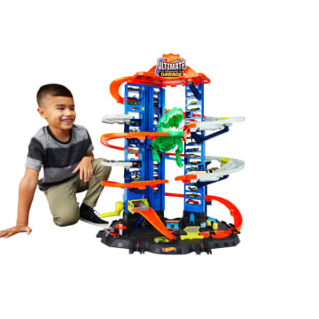 Hot Wheels - Super Dino Robot Garage - Petite Voiture - 5 Ans Et + - Imagen 1 de 6