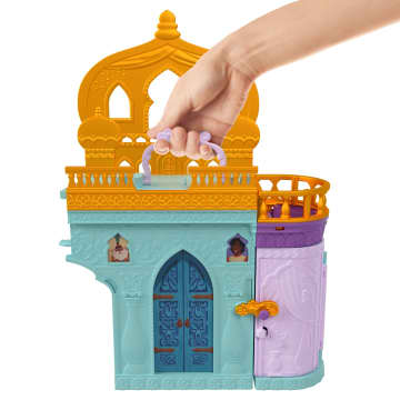 Disney Prinses Jasmine Stapelbaar Kasteel Poppenhuis Met Kleine Pop, Geïnspireerd Op Disney Film Aladdin - Image 5 of 6