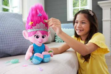 Trolls 3 Band Together Hair Pops Showtime Surprise Queen Poppy Plush - Image 2 of 7