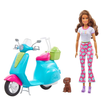 Barbie Diversion en vacaciones muneca moto y accesorios HGM55 MATTEL