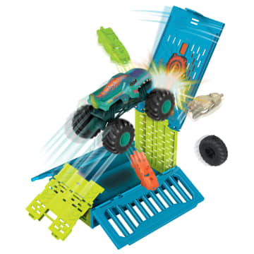Hot Wheels Monstertrucks Mega-Wrex Crashkooi Speelset - Image 1 of 6