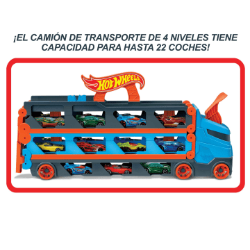 Hot Wheels Camión de transporte y pista - Imagen 4 de 7