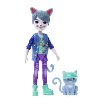Munecas Enchantimals Glam Party Cole Cat muneco y figura HNT59 MATTEL
