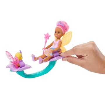 Chelsea Barbie Dolls With Fairytale Playset Treehouse And Carousel HJY91 MATTEL
