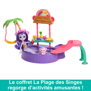 Enchantimals - Coffret Piscine En Forme De Singe - Coffret Poupée - 4 Ans Et + - Image 3 of 6