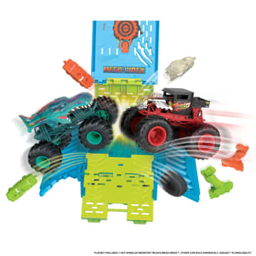 Hot Wheels Monstertrucks Mega-Wrex Crashkooi Speelset - Image 3 of 6