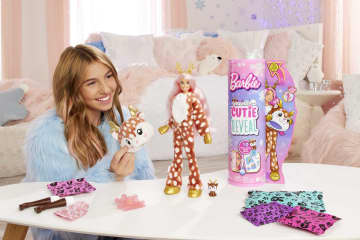 Muñeca Barbie Cutie Reveal serie Peluche de Ciervo - Image 2 of 6