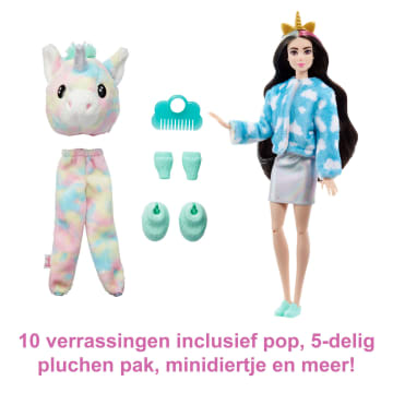 Barbie Cutie Reveal pop uit de Fantasie-serie met zacht eenhoornkostuum - Image 4 of 6