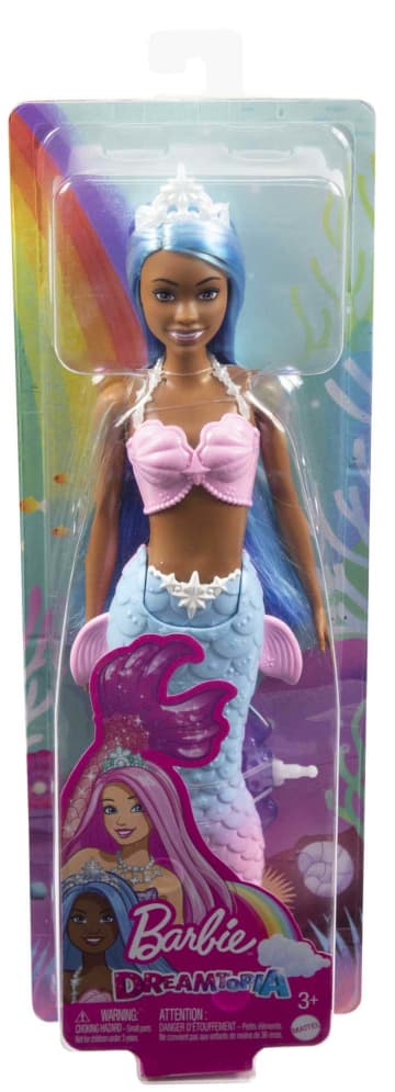 Barbie Sirena Pelo azul con corona blanca MATTEL