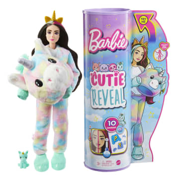 Barbie Cutie Reveal pop uit de Fantasie-serie met zacht eenhoornkostuum - Image 1 of 6