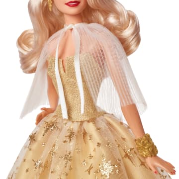 Κούκλα 2023 Holiday Barbie, Εποχιακό Συλλεκτικό Δώρο, Χρυσαφί Τουαλέτα, Ξανθά Μαλλιά - Image 3 of 6