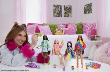 Barbie Dolls and Accessories, Cutie Reveal Doll, Jungle Series ...