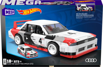 Mega-Hot Wheels-Audi 90 Quattro Imsa Gto, 973 Pièces À Construire - Imagen 6 de 6