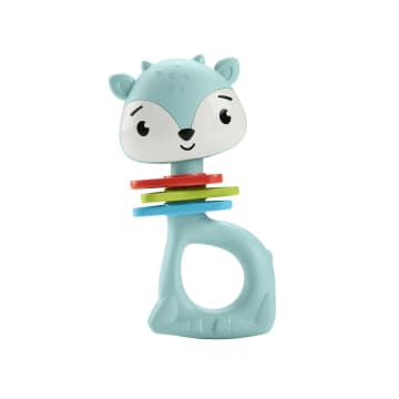 Fisher-Price collectie babyspeelgoed met dierenthema, rammelaar, bijtring en klik-klakspeeltje voor pasgeborenen - Imagen 1 de 6