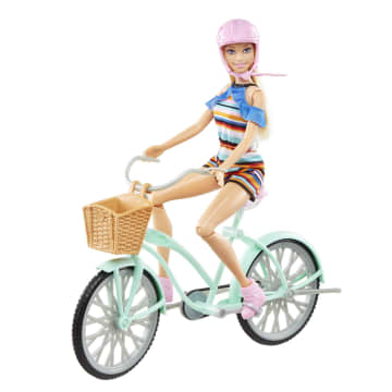 Bike riding barbie sales