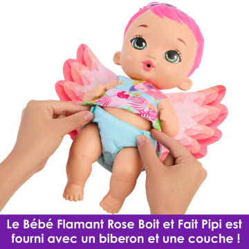 My Garden Baby-Bébé Flamant Rose Boit Et Fait Pipi-Poupée 30 Cm - Image 3 of 6