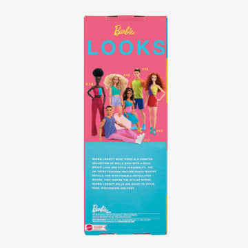 Barbie Looks 15 - Poupée Brune Avec Robe Midi Unie Color Block - Imagen 8 de 12