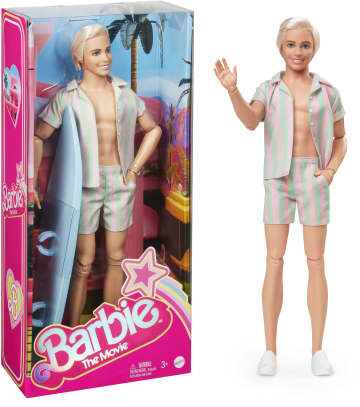 Barbie The Movie Ken bambola da collezione con completo da spiaggia HPJ97 MATTEL