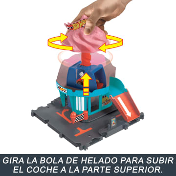 Hot Wheels City Pista Para Coches De Juguete Let'S Race Heladería - Image 3 of 6