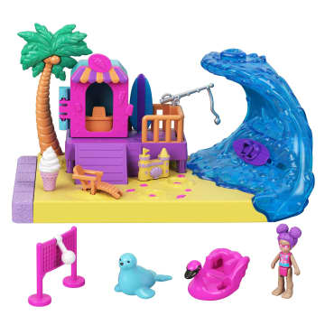 Polly Pocket Pollyville Sunshine Beach Playset - Image 1 of 6