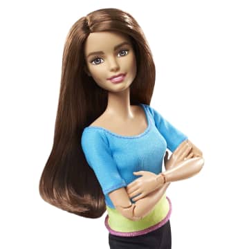 Barbie® Sonsuz Hareket Bebeği, Kumral - Siyah Taytlı, Mavi Üstlü - Image 7 of 8