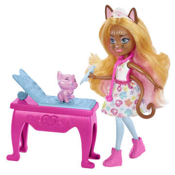 Enchantimals - Poupée Et Coffret Bêtes Citadines Cabinet Du Docteur Chat - Mini Poupée - 4 Ans Et + - Image 4 of 6