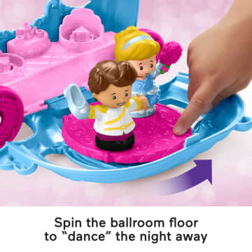 Disney Princess Cinderella's Dancing Carriage Little People Toddler Playset With Horse & Figures - Image 3 of 6