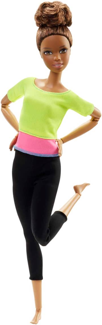 Barbie Made to Move Puppe mit gelbem Top DHL83 MATTEL