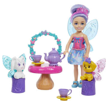 Chelsea Barbie Dolls with Fairytale Playset Treehouse and Carousel