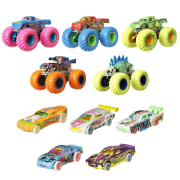 Hot Wheels® Monster Trucks Pojazdy 1:64 Świecące w ciemności Wielopak - Image 2 of 6