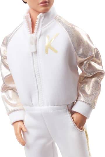 Ken Doll In White and Gold Tracksuit Barbie The Movie HPK04 MATTEL