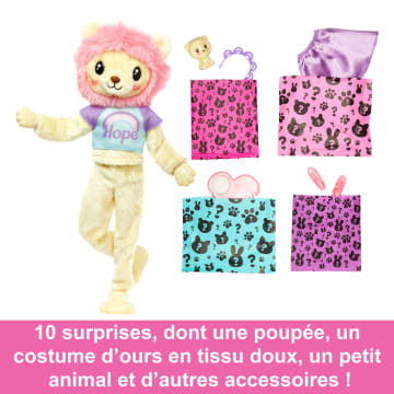 Barbie Cutie Reveal Poupée Barbie et accessoires, costume lion en peluche - Imagen 3 de 6
