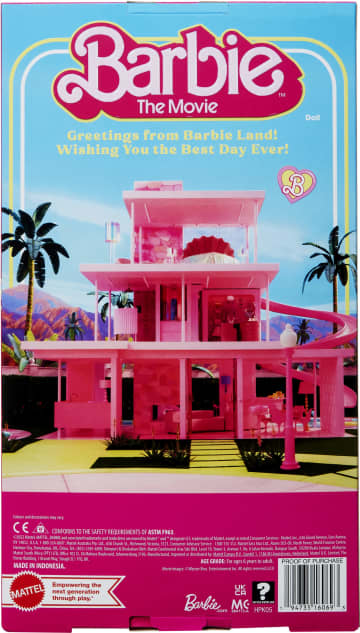 Barbie Le Film-Poupée Barbie Présidente En Robe Rose Et Dorée - Imagen 6 de 6